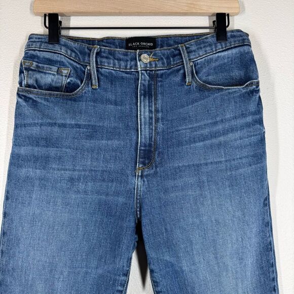 Black Orchid Brooke High Waist Straight Crop Jeans On My Mind Wash Size 29 - Picture 2 of 10